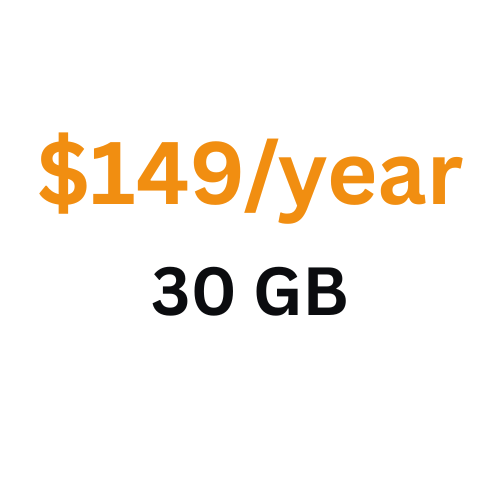 $149_year 30 GB